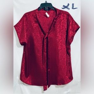 LADIES DARK RED TOP
